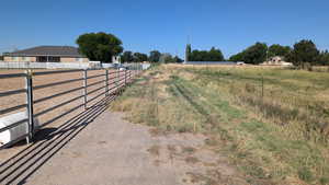 View of yard with a rural view