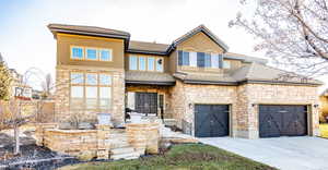 View of front of house featuring a garage