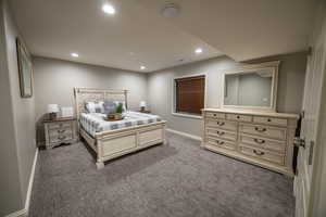 View of en-suite basement bedroom