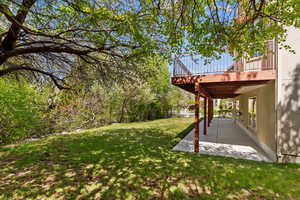 View of yard featuring a patio