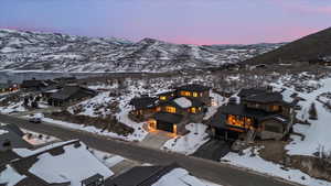 Aerial shot of model home.