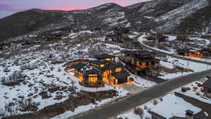 Aerial shot of model home.