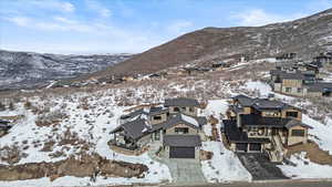 Aerial shot of model home.