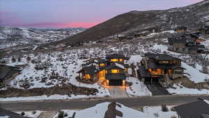 Aerial shot of model home.