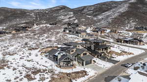 Aerial shot of model home.