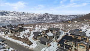 Aerial shot of model home.