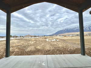 Exterior space with a mountain view