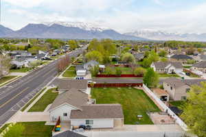 Aerial view with a mountain view and a residential view