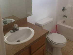 Full bathroom of attached Mother-in-law apartment.