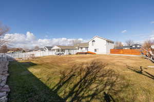 View of yard featuring a deck