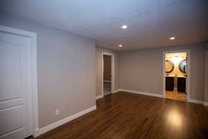 Flexible space featuring wood-type flooring