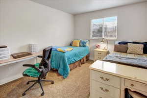 View of carpeted bedroom