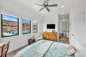 Bedroom with ceiling fan