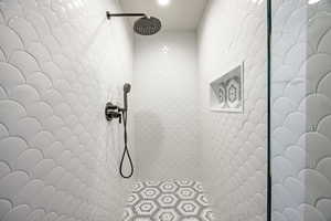 Interior details with tiled shower