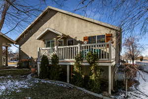 View of snow covered house