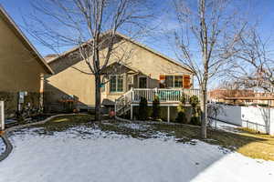 View of snow covered house