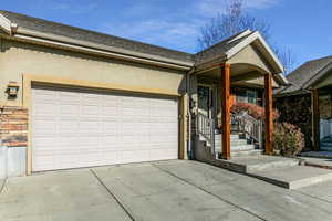 View of front facade with a garage