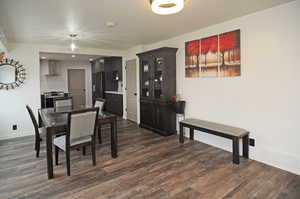 Dining room featuring dark hardwood / wood-style floors