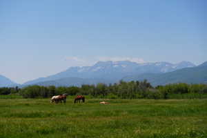 View of mountain feature with a rural view