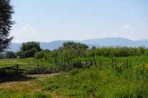 Mountain view featuring a rural view