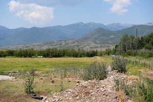 View of mountain feature with a rural view