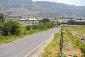 Mountain view featuring a rural view