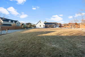 View of yard with a playground