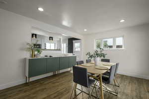 Dining room featuring dark hardwood / wood-style floors