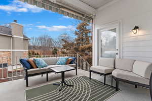 View of patio / terrace featuring an outdoor hangout area