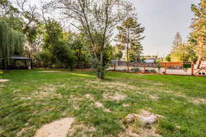 View of yard featuring a gazebo