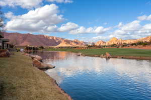 View of water feature featuring a mountain view