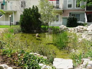 View of yard featuring central AC unit