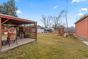 View of yard featuring a patio