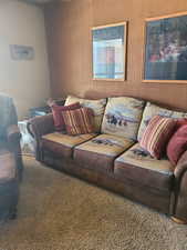 View of carpeted living room