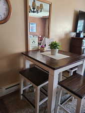 Dining room featuring an inviting chandelier