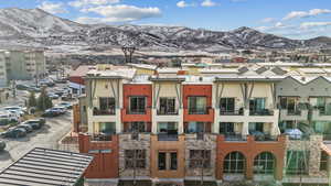 View of building exterior with a mountain view