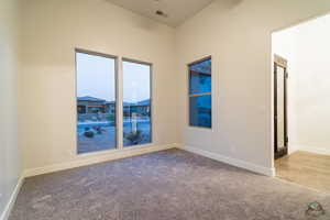 View of carpeted empty room