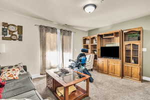 View of carpeted living room