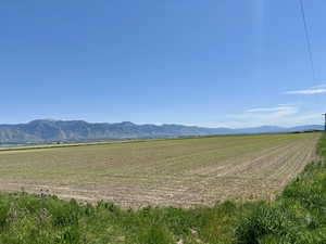 View of mountain background with rural landscape