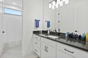 Bathroom featuring vanity