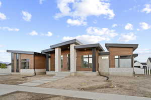 View of contemporary house