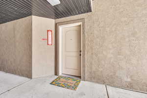 View of doorway to property