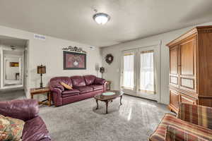 Living room with carpet