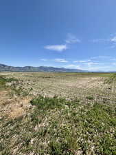 Mountain view with rural landscape