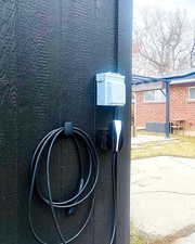 Shed with EV Charger