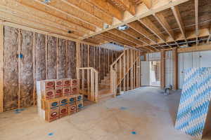 View of unfinished basement