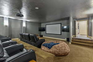 Cinema room with carpet