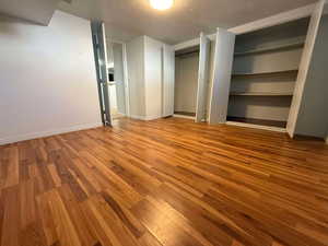 Unfurnished bedroom featuring light hardwood / wood-style flooring