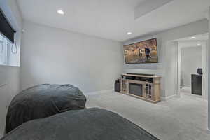 View of carpeted bedroom