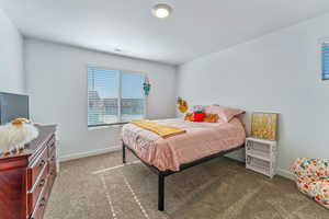 View of carpeted bedroom